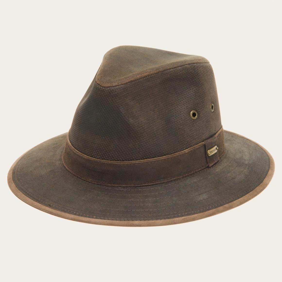 Weathered Leather Safari Hat Brown | Men/Women Stetson Outdoor