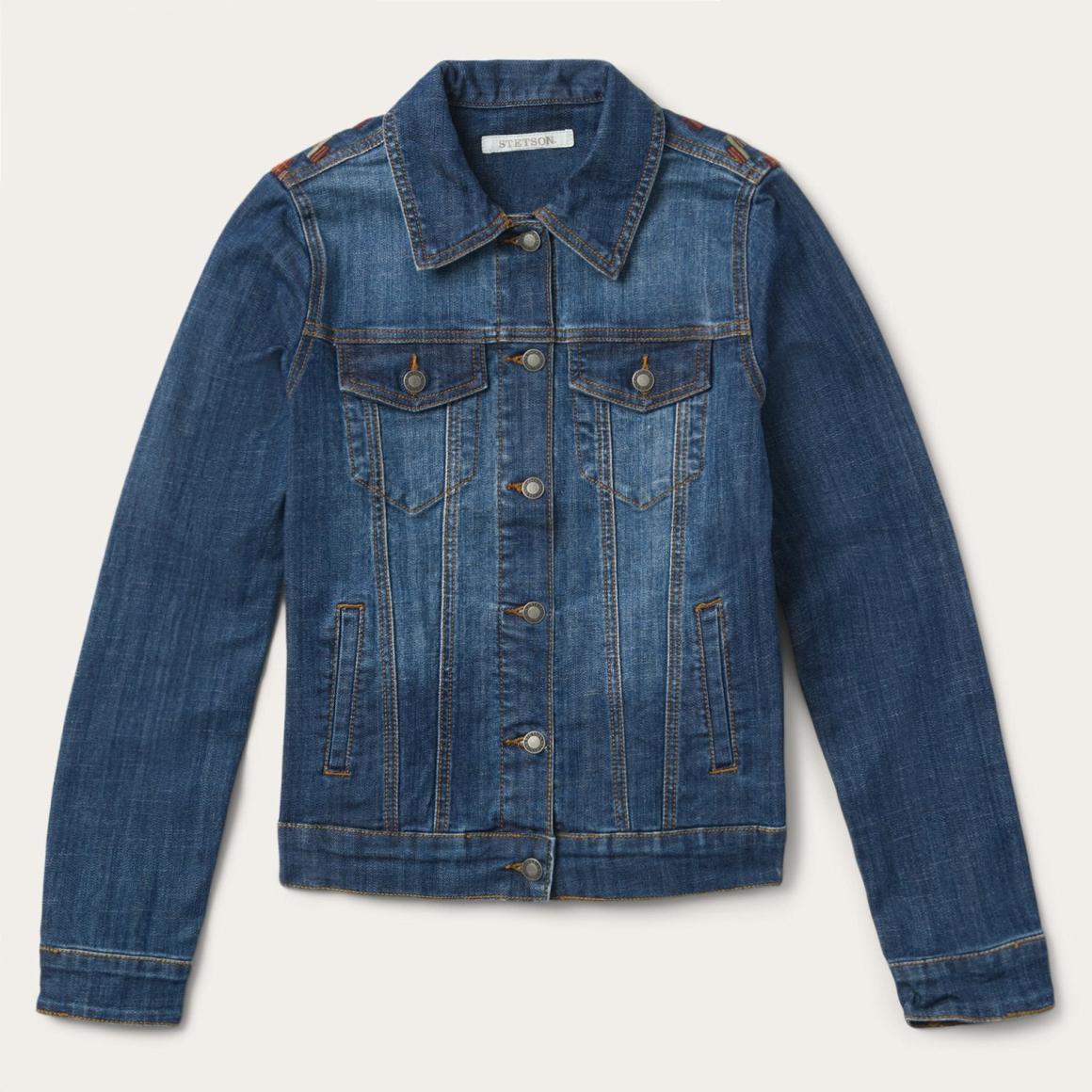 Western Denim Jacket Blue | Women Stetson Jackets