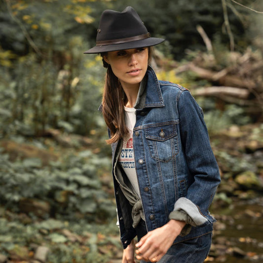 Western Denim Jacket Blue | Women Stetson Jackets