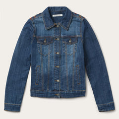 Western Denim Jacket Blue | Women Stetson Jackets