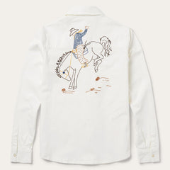Western Embroidered Denim Shirt White | Women Stetson Western Shirts
