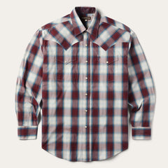 Wine Plaid Shirt Wine | Men Stetson Classic Cut