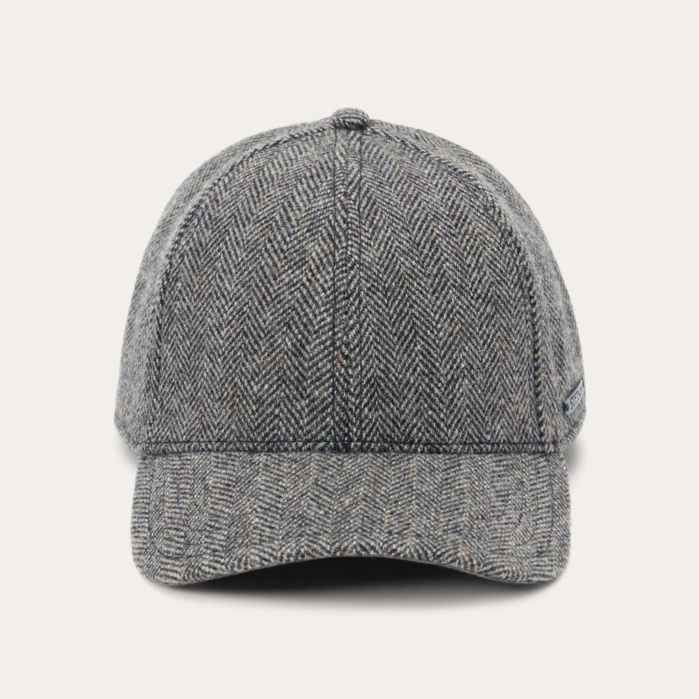 Wool Herringbone Baseball Cap Anthra Melange Herringbone | Men/Women Stetson Caps &amp; Truckers