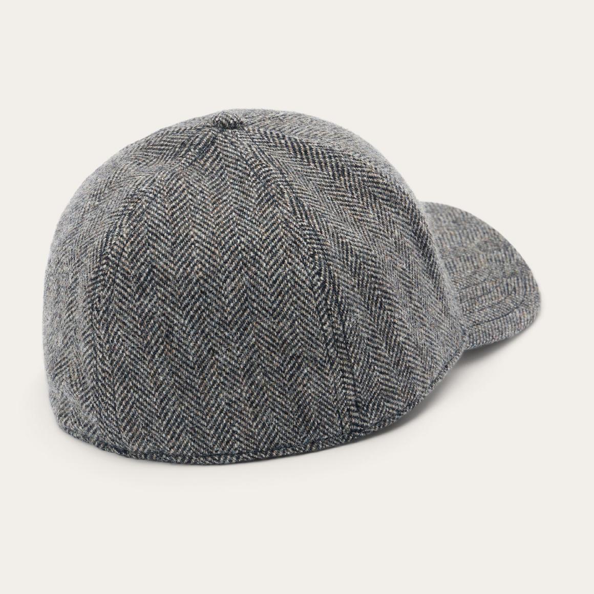 Wool Herringbone Baseball Cap Anthra Melange Herringbone | Men/Women Stetson Caps &amp; Truckers