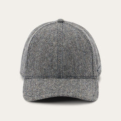 Wool Herringbone Baseball Cap Anthra Melange Herringbone | Men/Women Stetson Caps &amp; Truckers