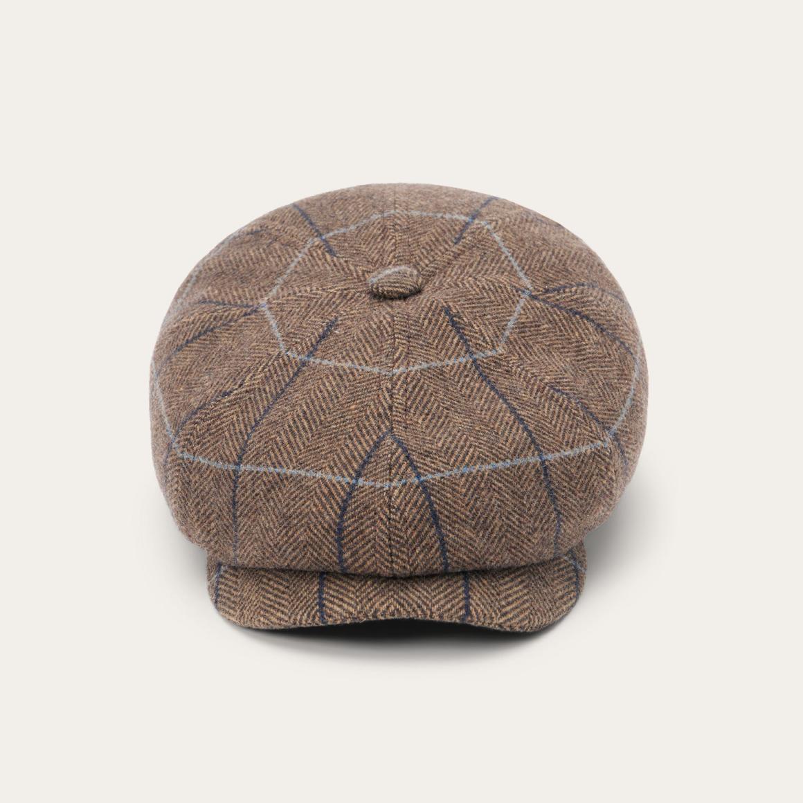Wool Herringbone Hatteras Cap Camel Herringbone | Men/Women Stetson Caps &amp; Truckers