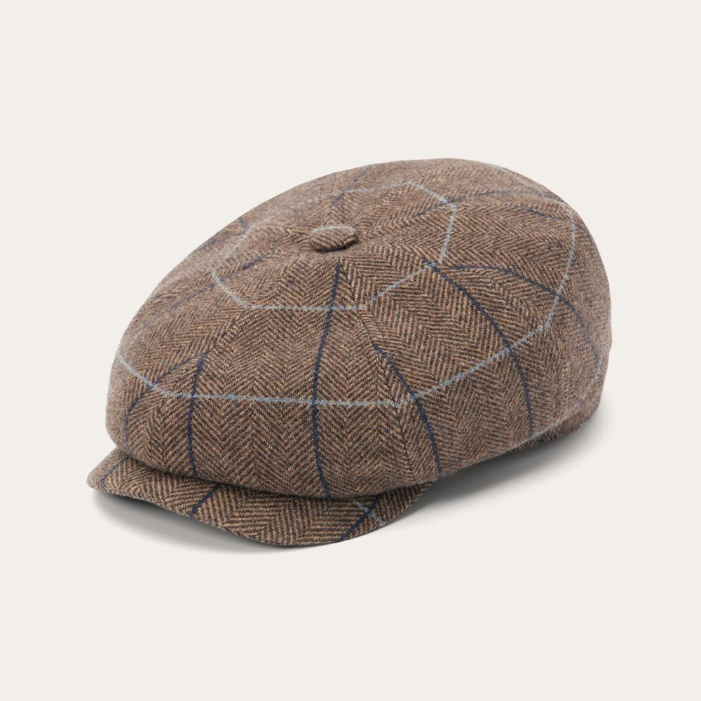 Wool Herringbone Hatteras Cap Camel Herringbone | Men/Women Stetson Caps &amp; Truckers