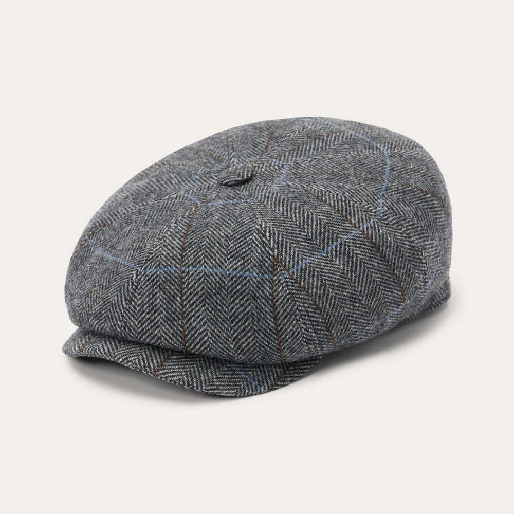 Wool Herringbone Hatteras Cap Grey Herringbone | Men/Women Stetson Caps &amp; Truckers