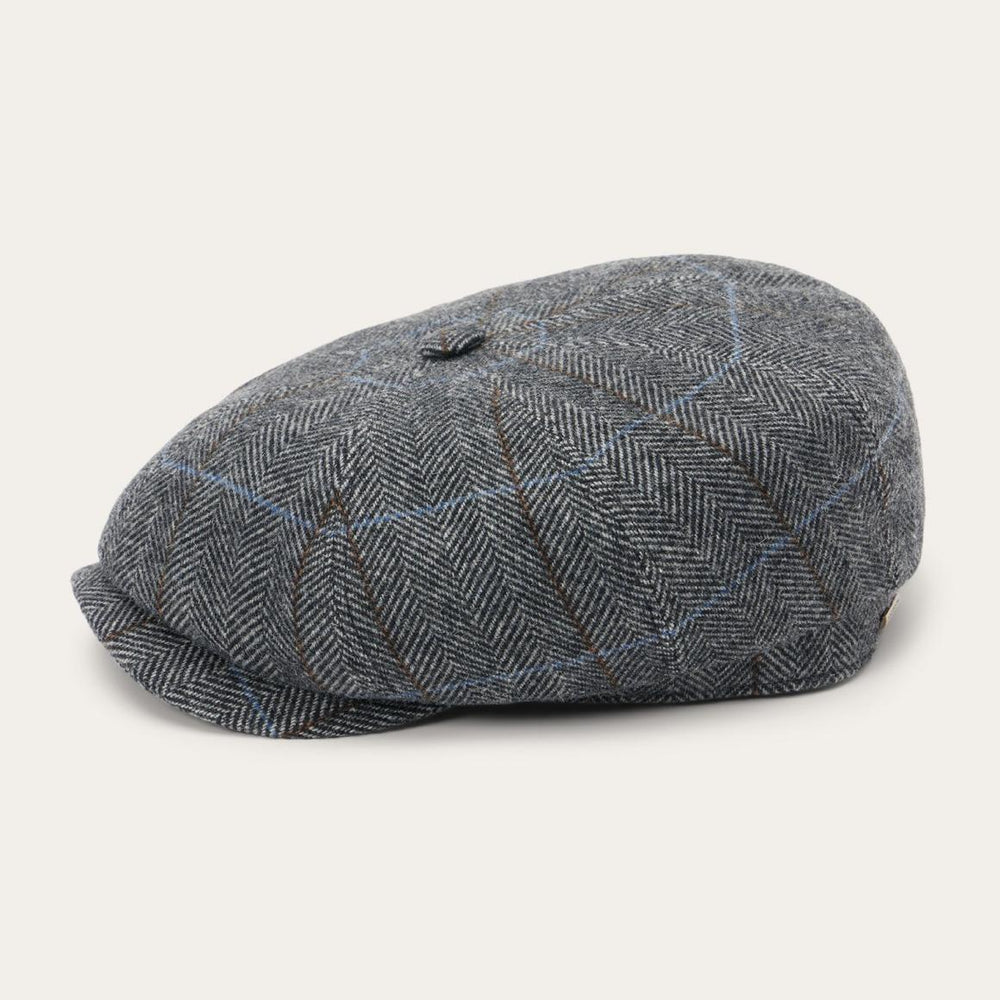 Wool Herringbone Hatteras Cap Grey Herringbone | Men/Women Stetson Caps &amp; Truckers