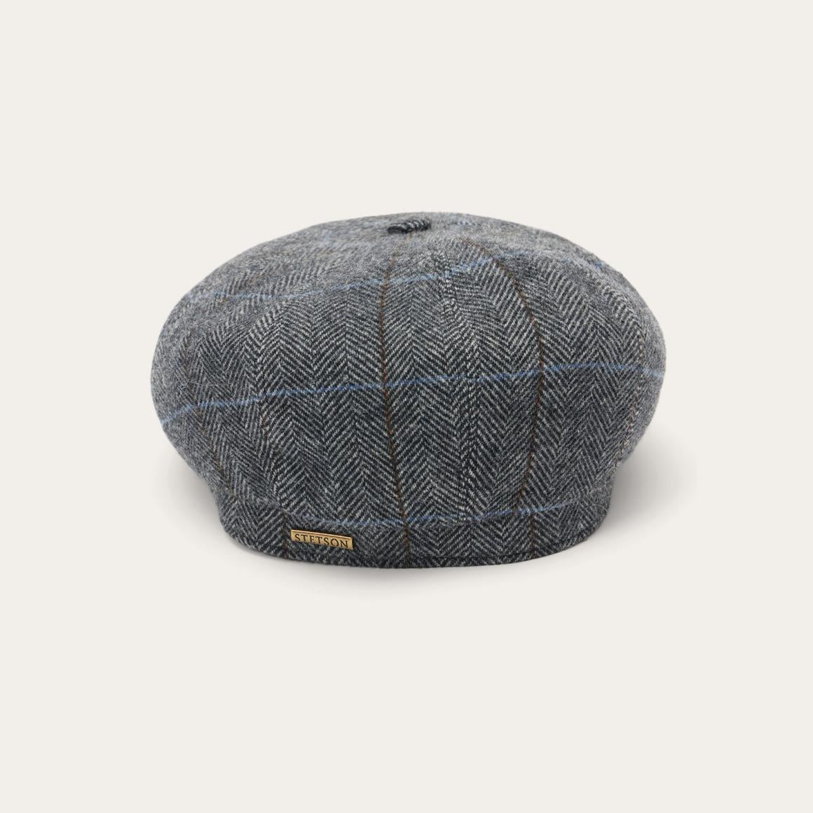 Wool Herringbone Hatteras Cap Grey Herringbone | Men/Women Stetson Caps &amp; Truckers