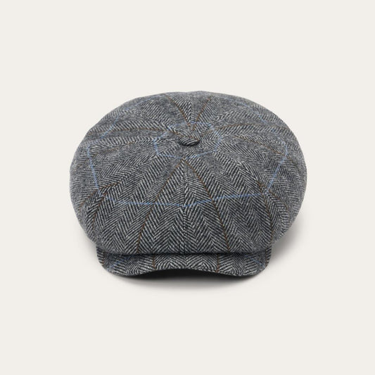 Wool Herringbone Hatteras Cap Grey Herringbone | Men/Women Stetson Caps &amp; Truckers
